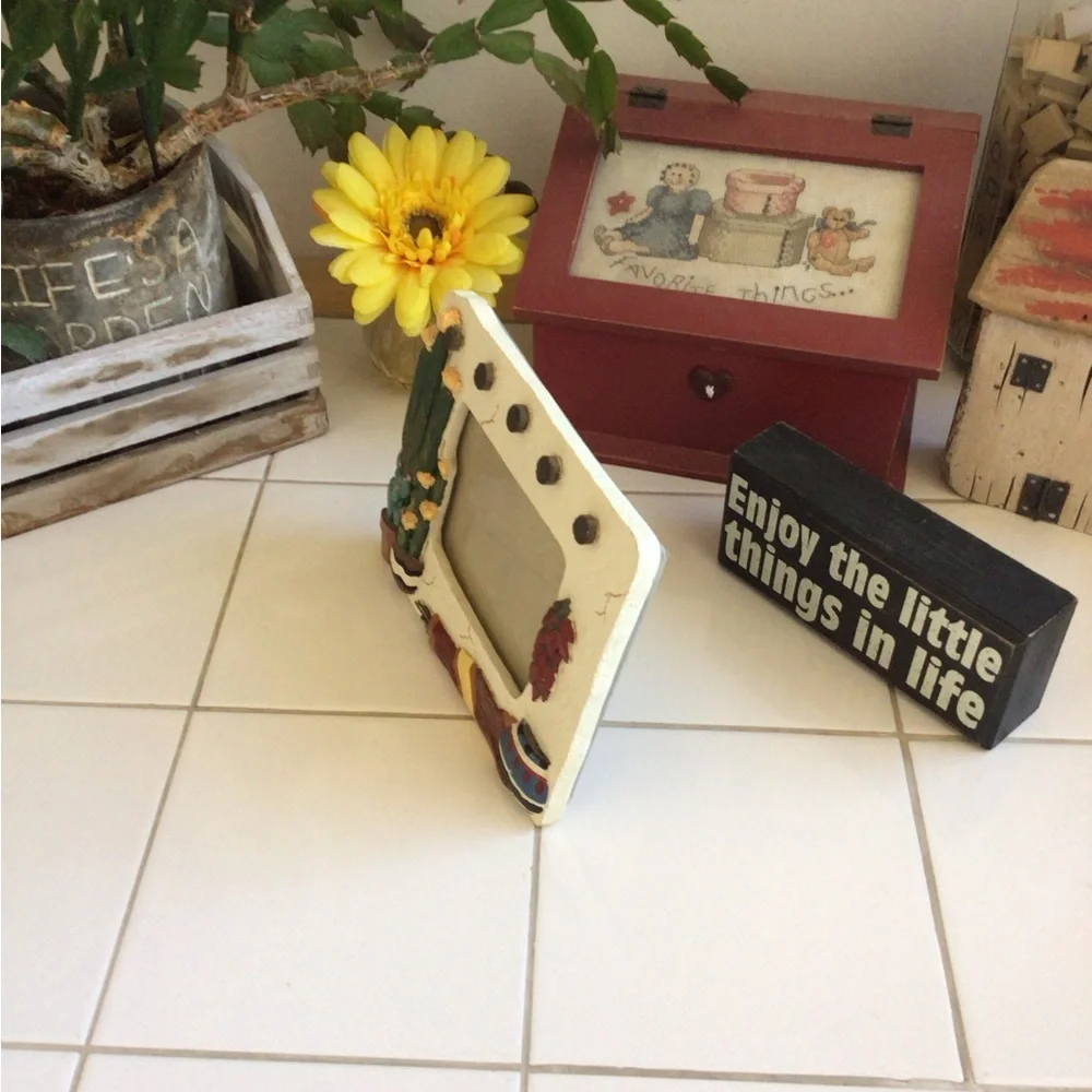 Southwestern Accents Ceramic Photo Frame